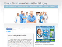 Tablet Screenshot of painfreehemorrhoidcures.com